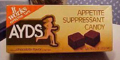Ayds diet candy box packaging