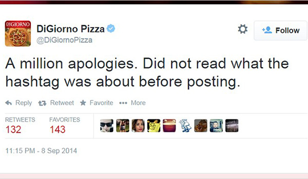 Digiorno Pizza's Twitter apology