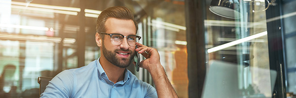 business man talking on mobile phone